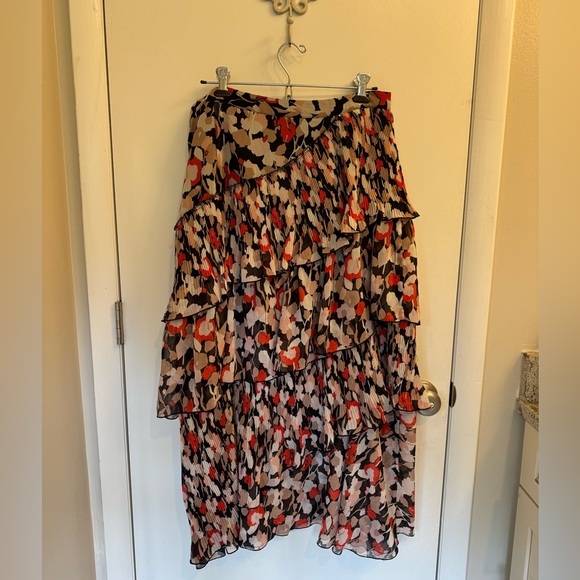 NWOT Ted Baker London tiered ruffle maxi Dornie style skirt, size 12 - Picture 4 of 6